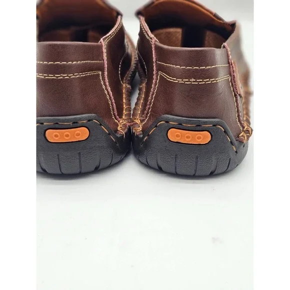 Caoutchouc Slip-On Loafer Shoes Mens Driving Moccasins Brown EU 45 - Picture 3 of 8
